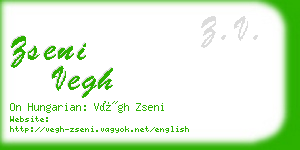 zseni vegh business card